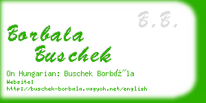 borbala buschek business card